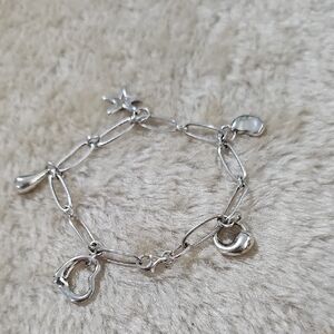 925 Silver 5 Charms Bracelet